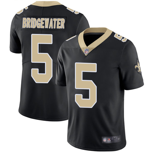 Men New Orleans Saints Limited Black Teddy Bridgewater Home Jersey NFL Football #5 Vapor Untouchable Jersey